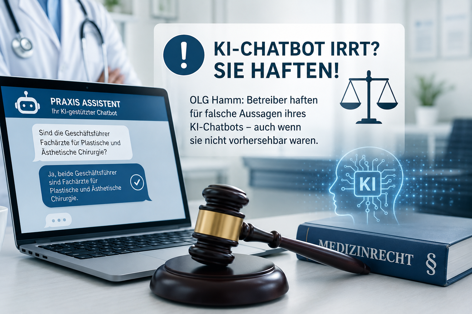 Wenn der Praxis-Chatbot irrt: Warum Ärzte für die Aussagen ihrer KI haften